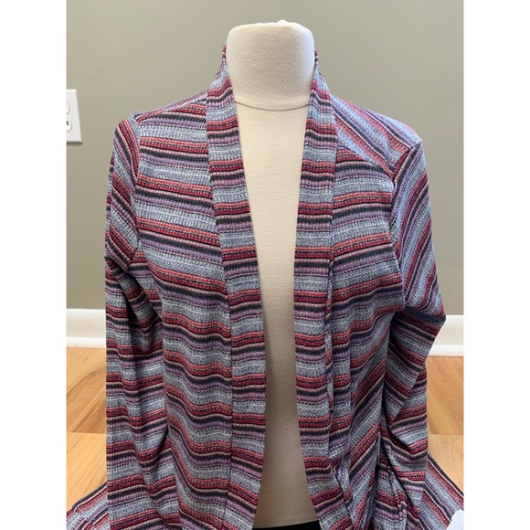North Style Knit Striped Cardi Size Med New - Picture 3 of 3
